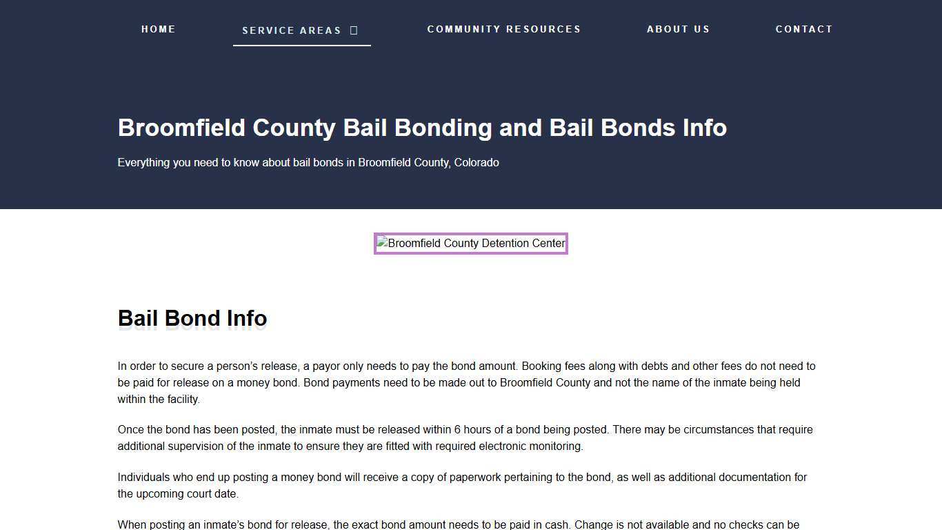 Broomfield County Bail Information | Urban Bail Bonds