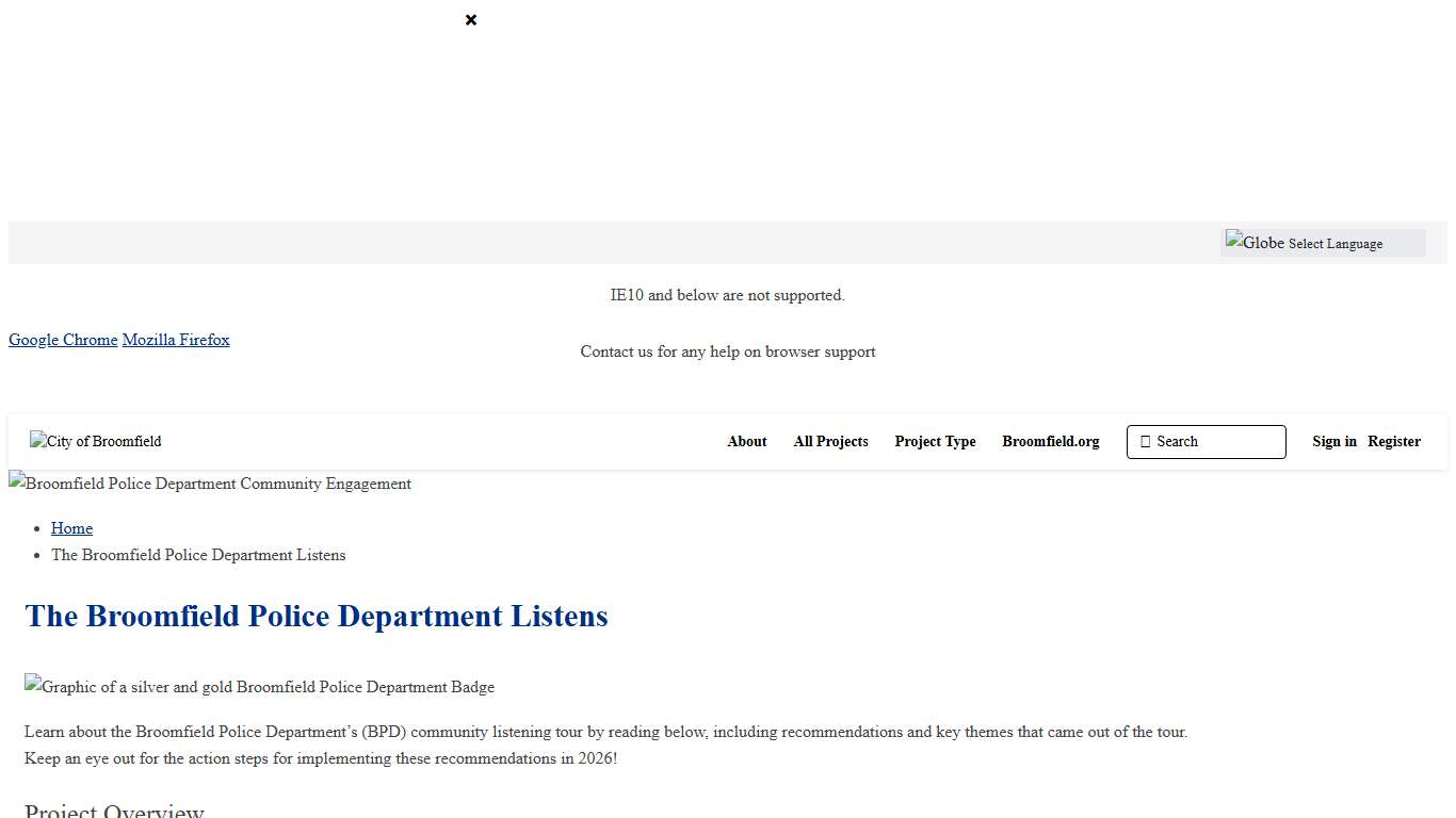 The Broomfield Police Department Listens | City of Broomfield